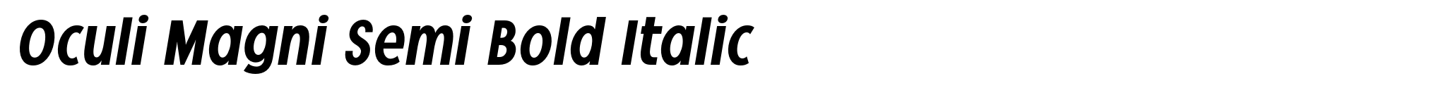 Oculi Magni Semi Bold Italic image